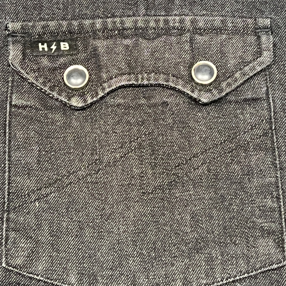 Howler Brothers Dust Up Denim Gray Pearl Snap Button‎ Western Size XXL - Picture 9 of 11